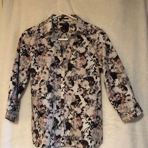Land's End Tailored No Iron Button Blouse